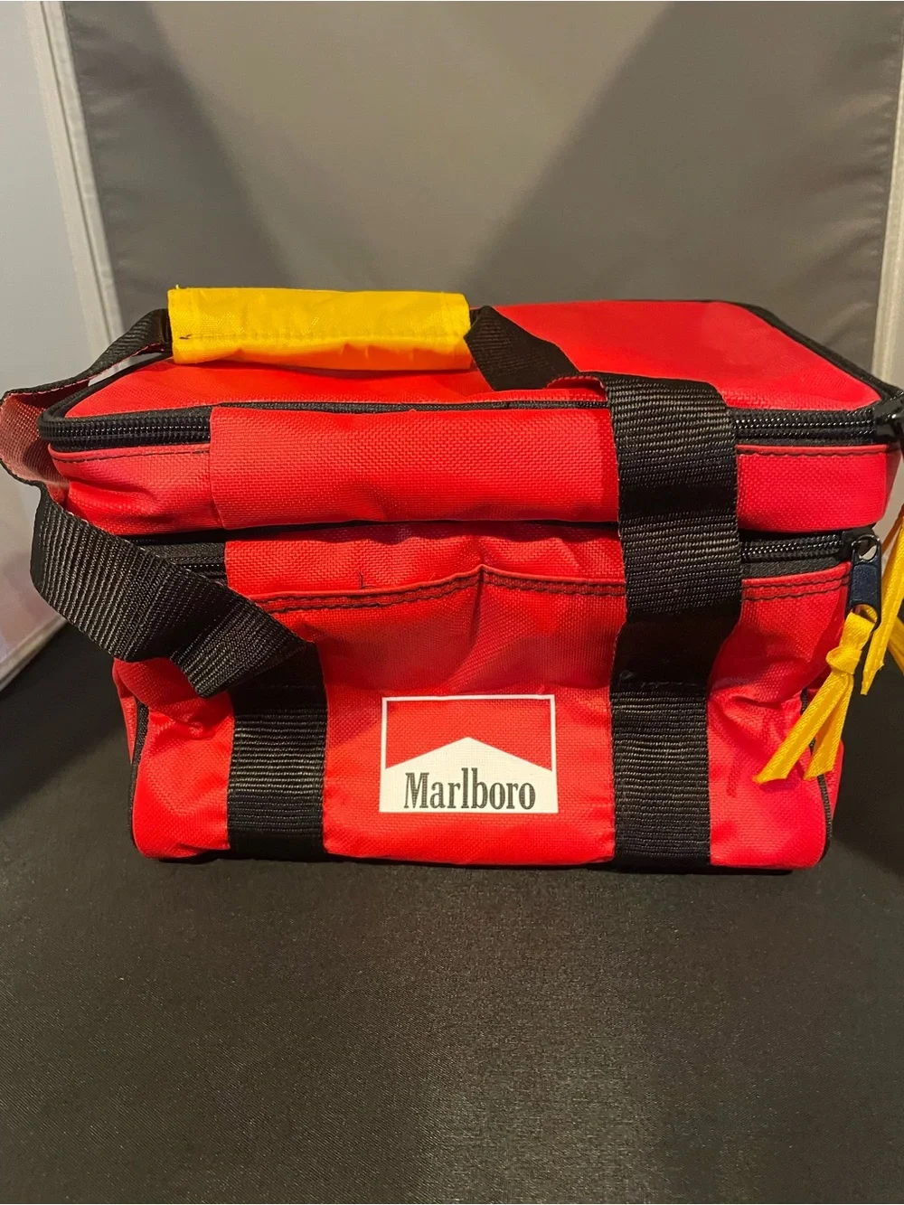 BRAND NEW Vintage 90’s Red Marlboro Soft Cooler Bag Insulated Lunch Box NOS
